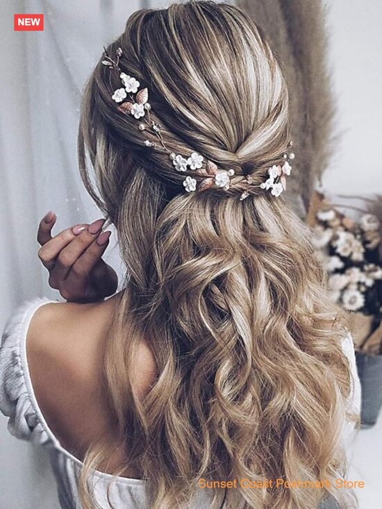 Bridal Hair Vine Wedding Hair Accessories Flower Hair Piece for Women main image 5
